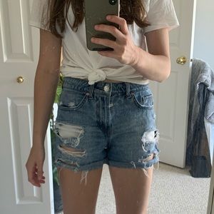 Distressed Jean Shorts
